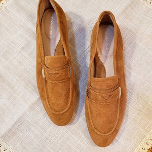 Taryn Rose Suede Loafers, Color Ochre or Raw Sienna. Size 9 Never Worn.